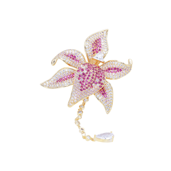 trâm cài áo hoa lily hồng
